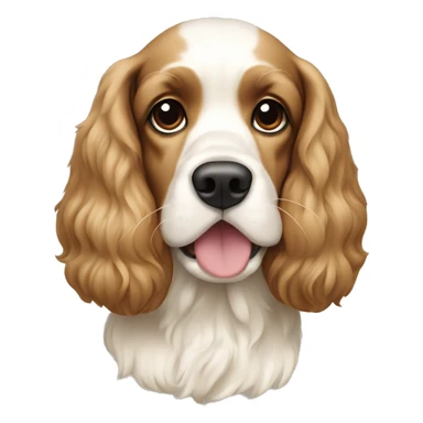 cocker spaniel beige and white sticker