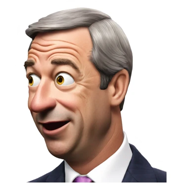 Nigel Farage side profile pog expression sticker