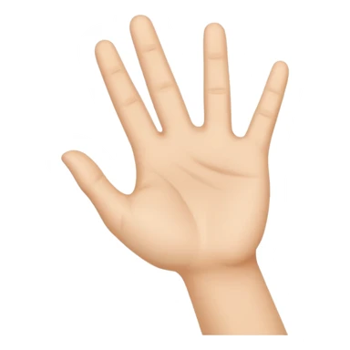 a hand held open with the palm facing upward sticker