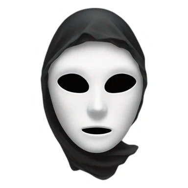 Ghost mask and black headscarf sticker
