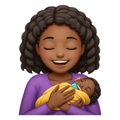 Black girl choking herself and smiling with closed eyes  sticker