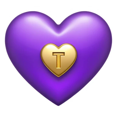 The gold Letter “T” inside a Purple Heart sticker
