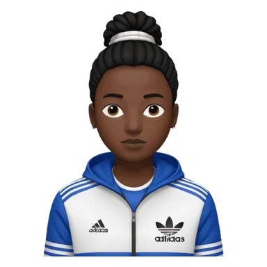 Adidas white stripes black human sticker