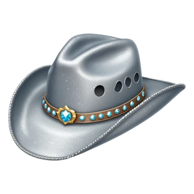 Sparkly cowboy hat sticker