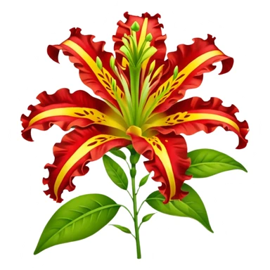 Gloriosa lily sticker