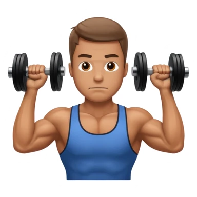 guy working out arms weights  sticker
