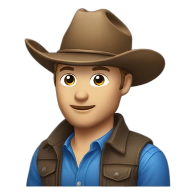 Blue Ford ranger raptor with cowboy hat sticker