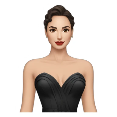 Gal Gadot de vestido cor preta sticker