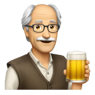 Gérard deupardieu qui boit une bière sticker