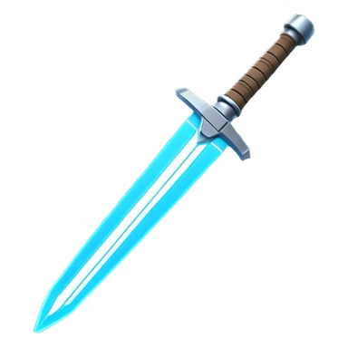Clash of Clans aesthetic: Cinematic heroic light sabre Emoji, rendered in a 3D vector-style similar to standard emojis with minimal shading and bold, simplified shapes. A compact, vibrant energy blade with a neon-hued, glowing edge and futuristic hilt, softly glowing with a radiant cosmic charm. Simplified yet unmistakably iconic, highly detailed and consistent, glowing with a soft pulsating brilliance and high shine. Stylized with a touch of interstellar elegance and a soft glowing outline, capturing the essence of a legendary energy blade with a friendly, playful manner! sticker