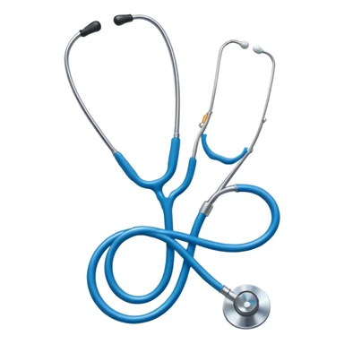 generate a stethoscope background free icon, with the best quality possible, include the blue color, and make it look like a ios icon ( not realistic) sticker