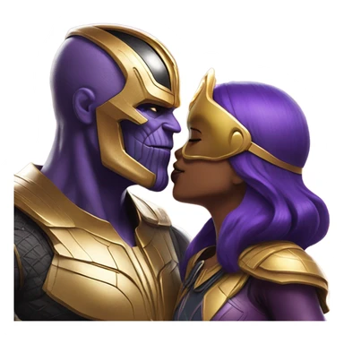 thanos squid game kissing with señorita squid game sticker