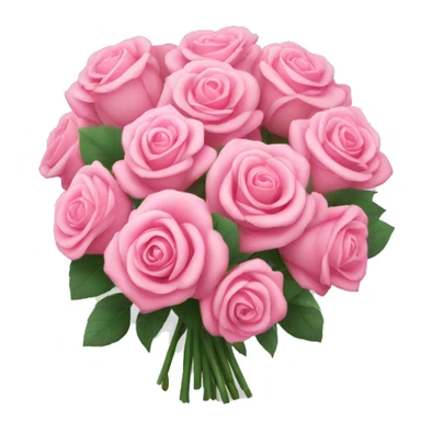 A huge pink rose bouquet  sticker