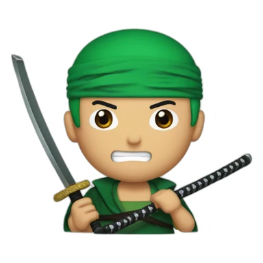 roronoa Zoro avec ses katana sticker