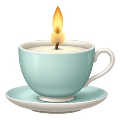 stylish teacup candle sticker