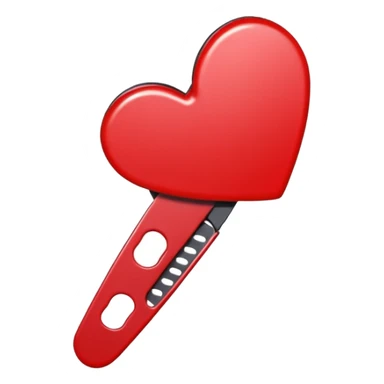 Red colour hairclip emoji sticker