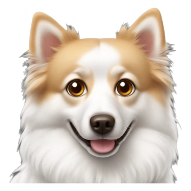 Dog White Spitz with Brown eyes sticker