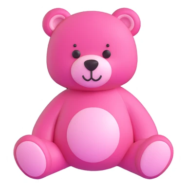 pink teddy bear sticker