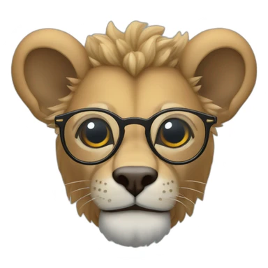 león viejo con Lentes azules sticker