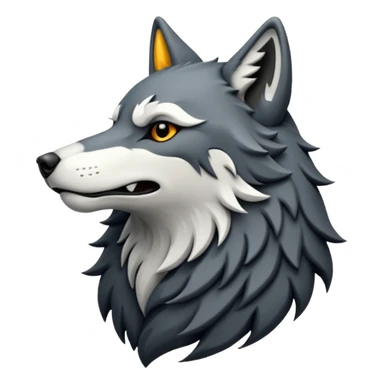 howling wolf crest sticker