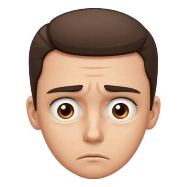 Create one core emoji that clearly represents the emotion “anxious.”
The emoji should show:

Facial tension

Worry or nervousness

A small sweat drop to indicate anxiety

The emoji must visually communicate emotional stress or nervous anticipation without using text. sticker