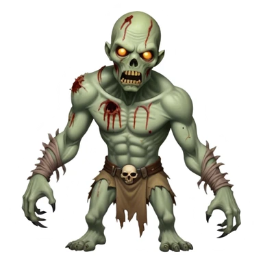 Cinematic Realistic WoW undead friendly zombie Portrait, captured in a fierce, battle-ready stance, muscles taut beneath his tattered, earth-toned attire. His decayed, pallid skin and glowing eyes are rendered with intense lifelike detail and dynamic lighting, high shine, embodying the raw, relentless fury of an undead friendly zombie in the heat of combat. sticker