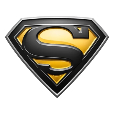 Superman Symbol Man of Steel black sticker
