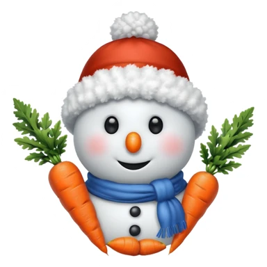 snowmen wearing cap  sticker