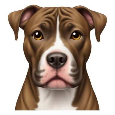 brindle pit bull sticker