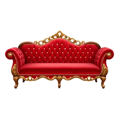 Vintage Sparkly red sofa sticker