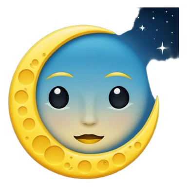 Une moitié de lune noir et l’autre moitié et le soleil  sticker