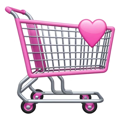 make shopping cart with pink tones. sticker