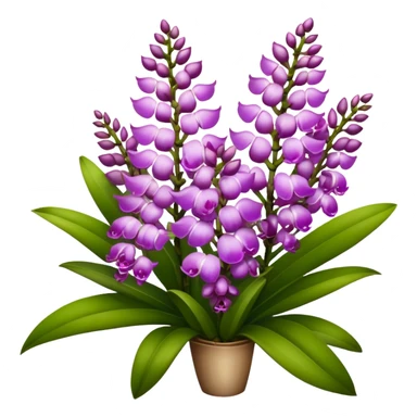 super big bouquet Rhynchostylis Orchid, stem, leaf sticker