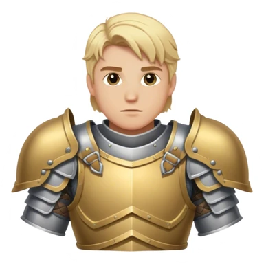 Medieval DnD themed blonde male with armor waist sticker