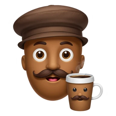 Objeto-mascota: un grano de café antropomorfo

Con bigote, paliacate o sombrero.

Puede cambiar expresión fácilmente (perfecto para emojis).

👉 Emojis:

😎 (grano cool)

🤎 (amor al café)

😴 (antes del café)

⚡ (después del café)

 sticker