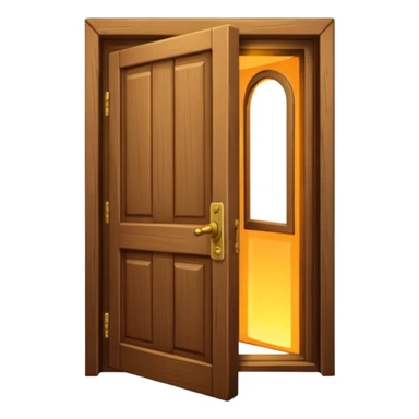 open door with a shining interior sticker