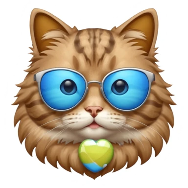 Cat with sunglasses🩵 sticker