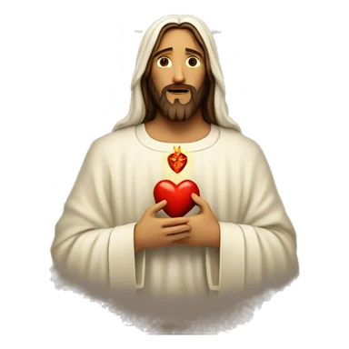 Jesus and sacred heart  sticker