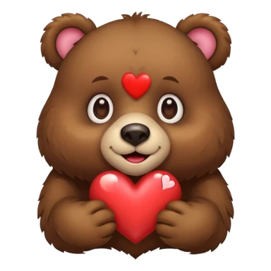 Oso con ojos de corazon sticker