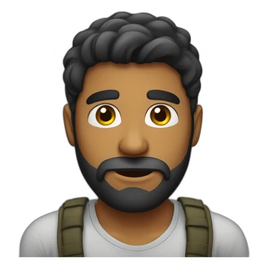 annoyed sri lankan 25 year old with a beard sticker