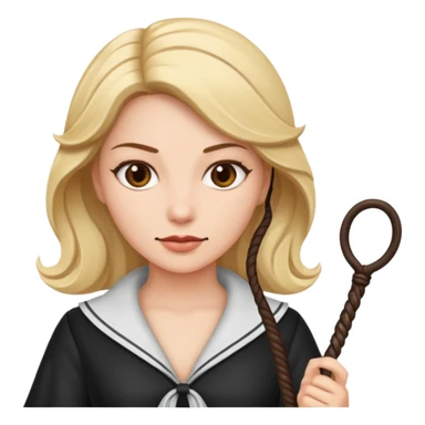 Dominatrix holding a whip sticker