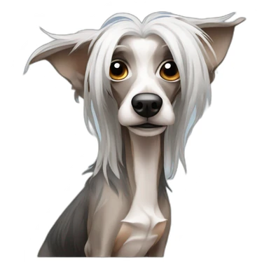 Chinese Crested homeless  sticker