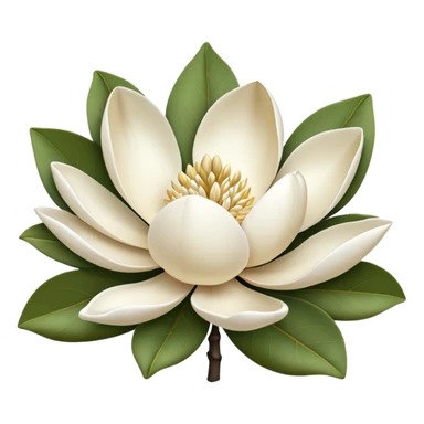white magnolia sticker