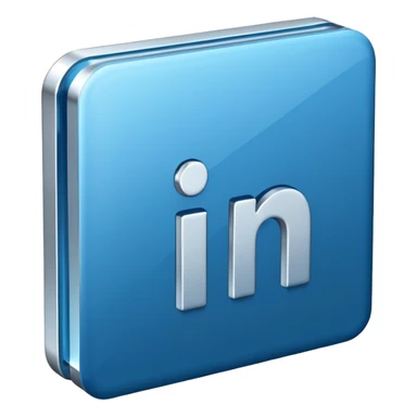 3d linkedin logo (the real Linkedin logo must be used) sticker