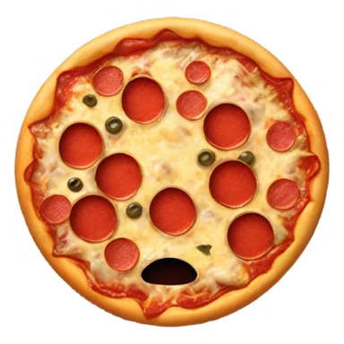 Pizza face sticker