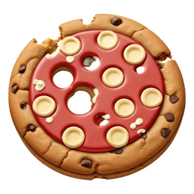 White chocolate chip chips ahoy cookie no face sticker