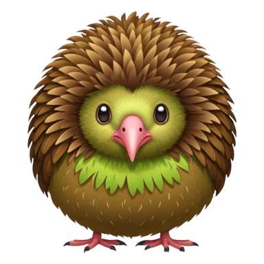 cute kiwi bird ai agent ( color fillable)  sticker
