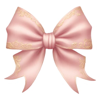 vintage rococo light pink bow sticker