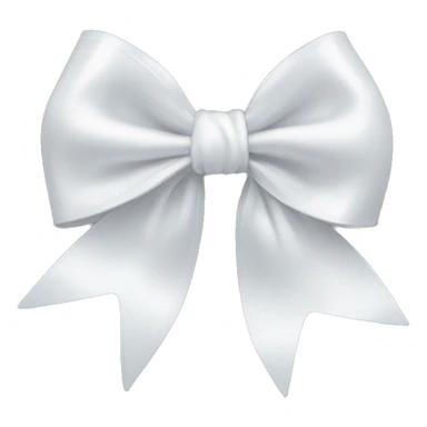White satin bow￼ sticker