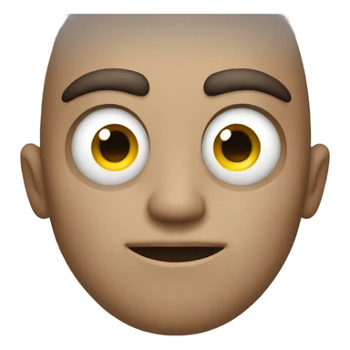 Male emoji with eyes that are different heights sticker